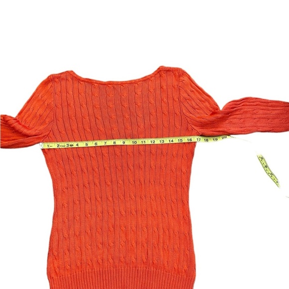 RALPH LAUREN BLACK LABEL 100% Silk Cableknit Scoop Back Sweater - Picture 12 of 13